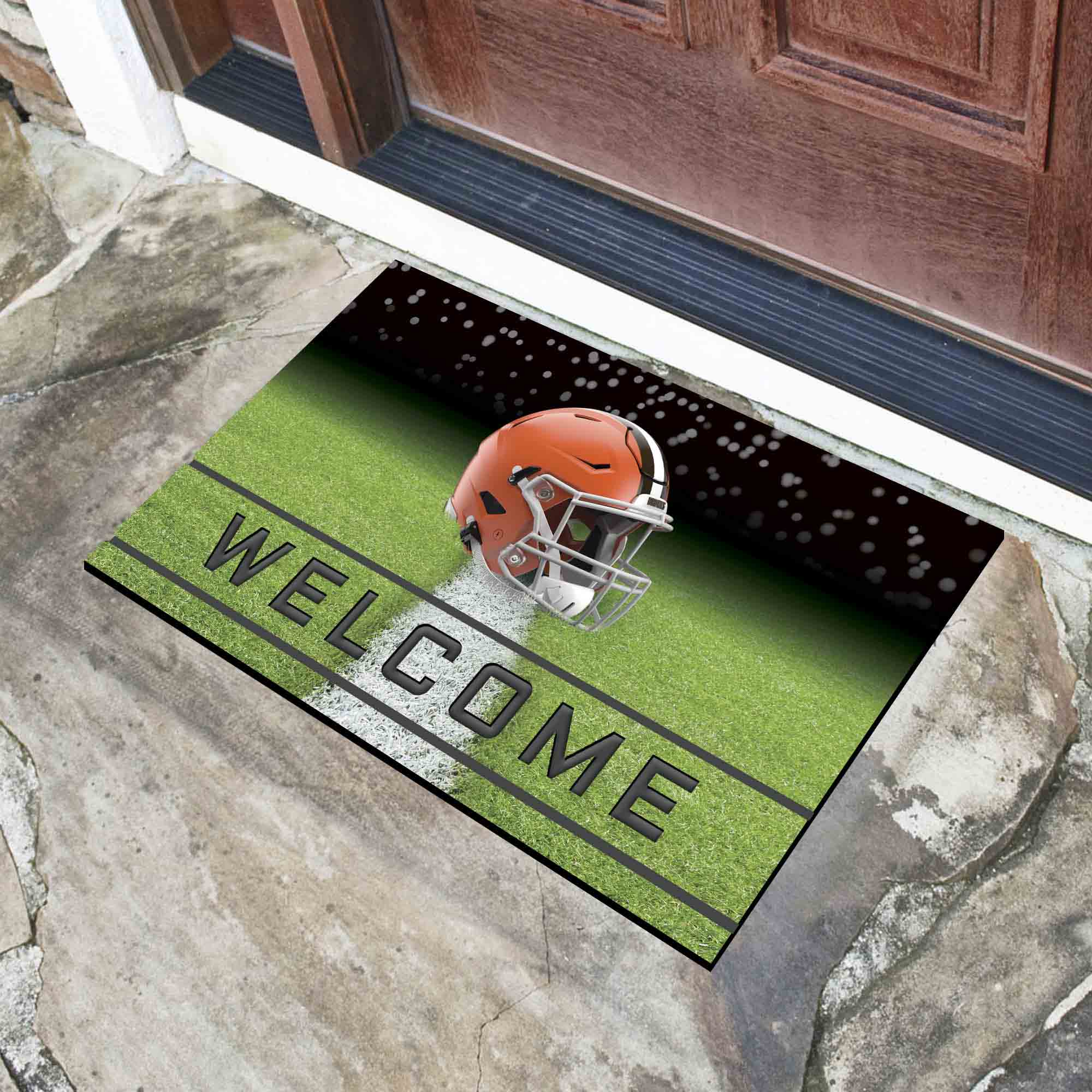 Cleveland Browns Rubber Door Mat - 18in. x 30in. - Cleveland Browns