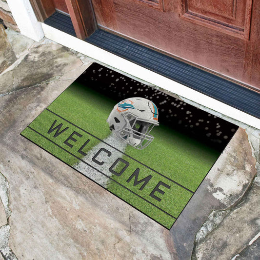 Miami Dolphins Rubber Door Mat - 18in. x 30in.