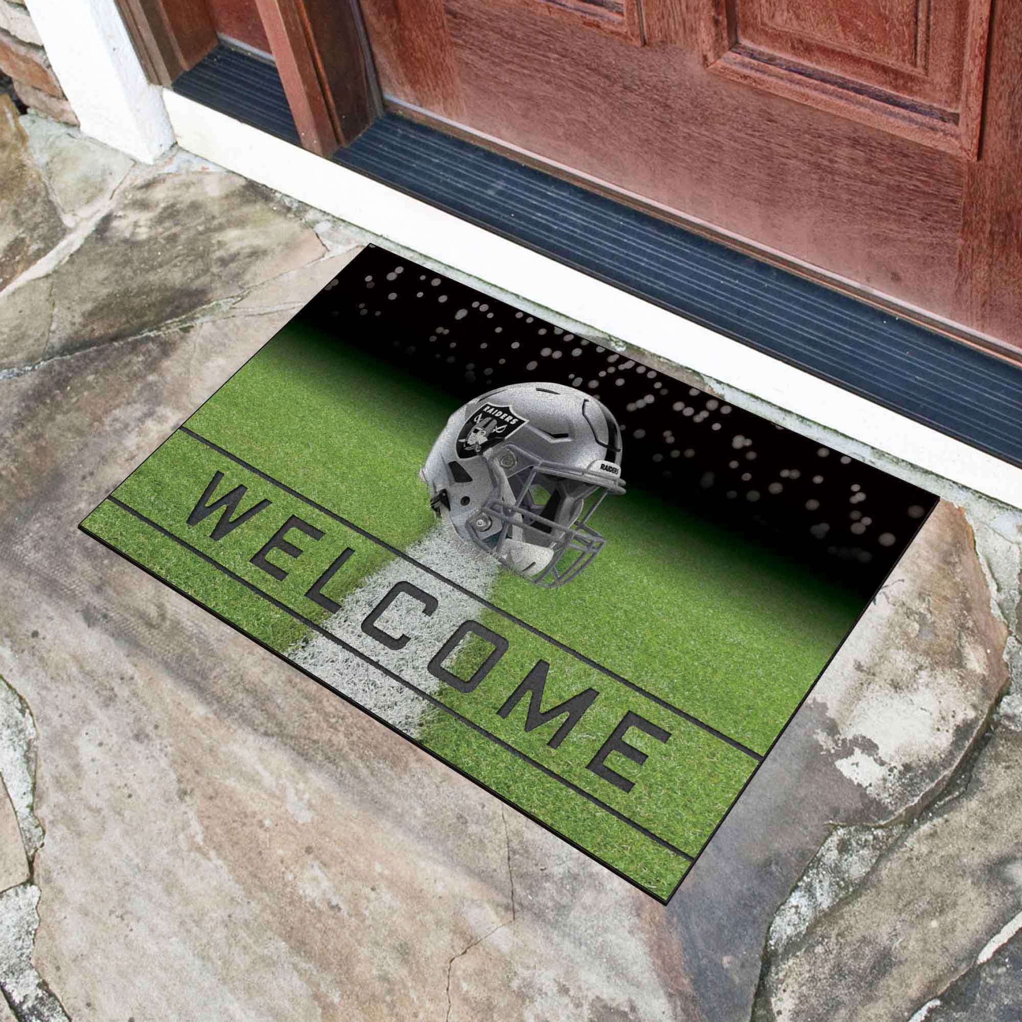 Las Vegas Raiders Rubber Door Mat - 18in. x 30in.