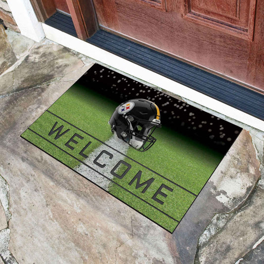 Pittsburgh Steelers Rubber Door Mat - 18in. x 30in.