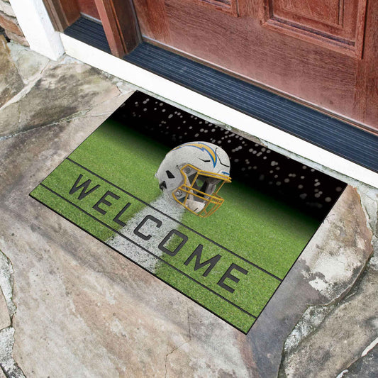 Los Angeles Chargers Rubber Door Mat - 18in. x 30in.