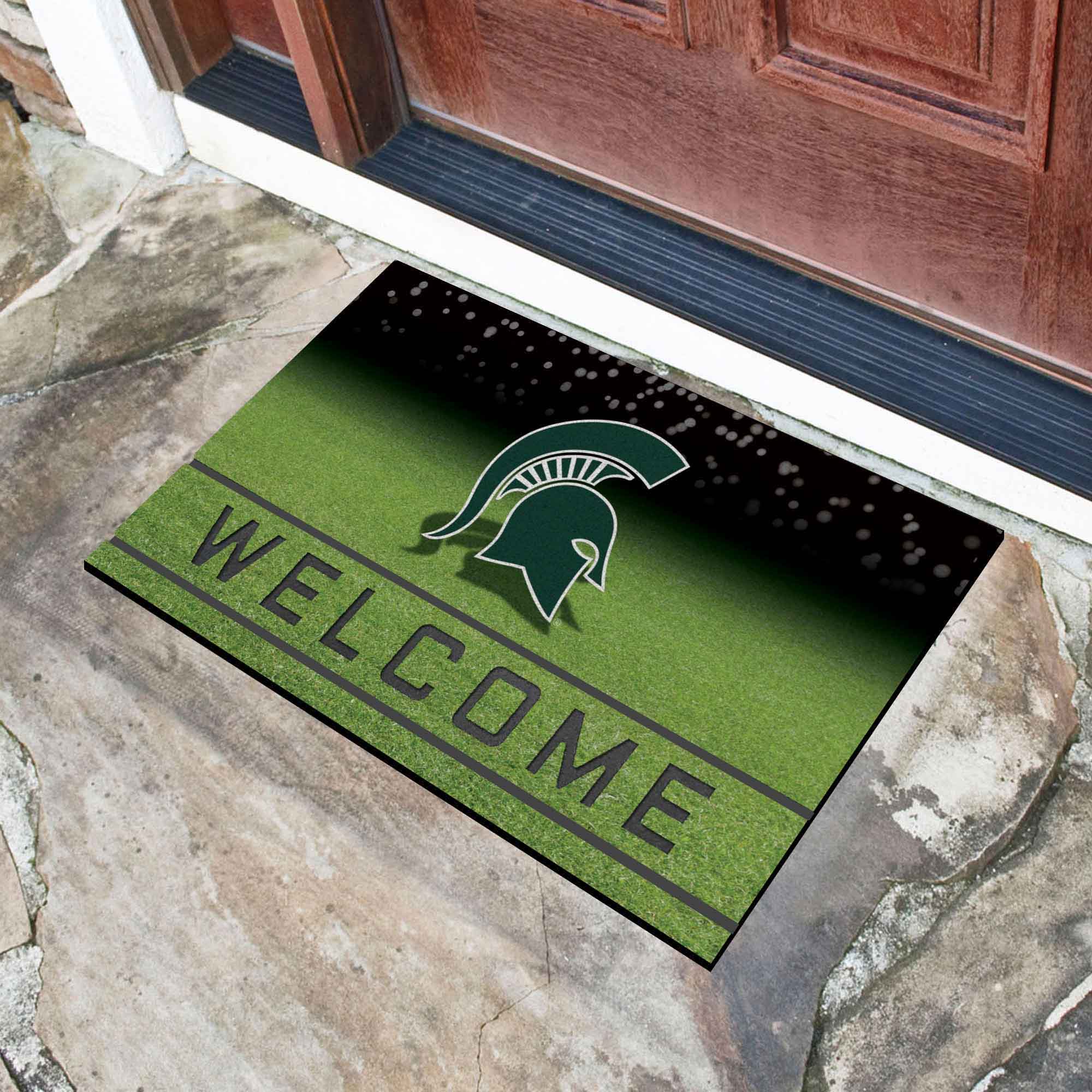 Michigan State Spartans Rubber Door Mat - 18in. x 30in.