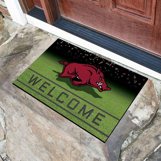 Arkansas Razorbacks Rubber Door Mat - 18in. x 30in.