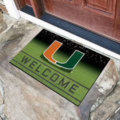 Miami Hurricanes Rubber Door Mat - 18in. x 30in.