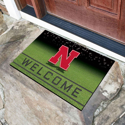 Nebraska Cornhuskers Rubber Door Mat - 18in. x 30in. - Nebraska