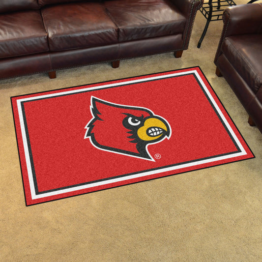 Louisville Cardinals 4ft. x 6ft. Plush Area Rug