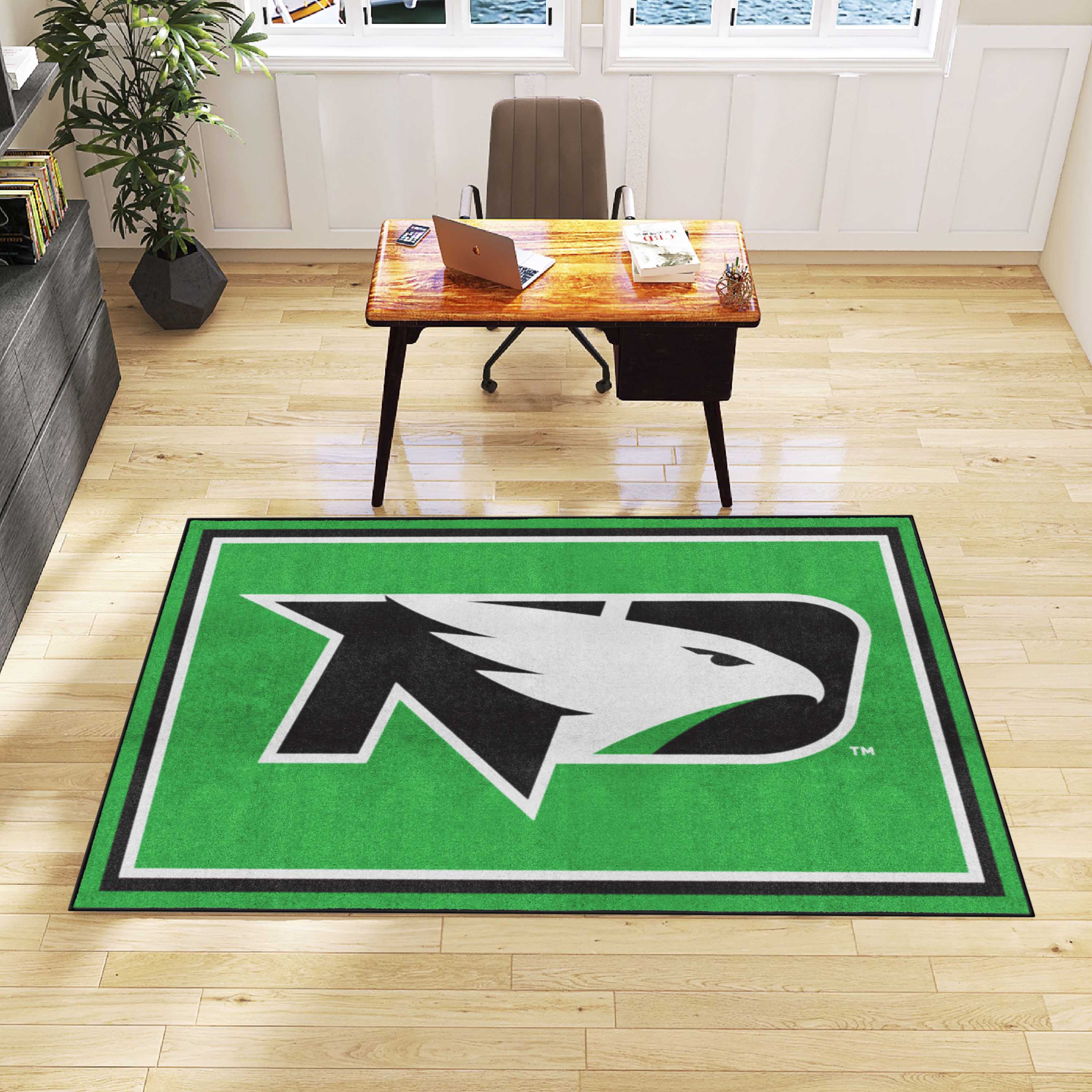 North Dakota Fighting Hawks 5ft. x 8 ft. Plush Area Rug