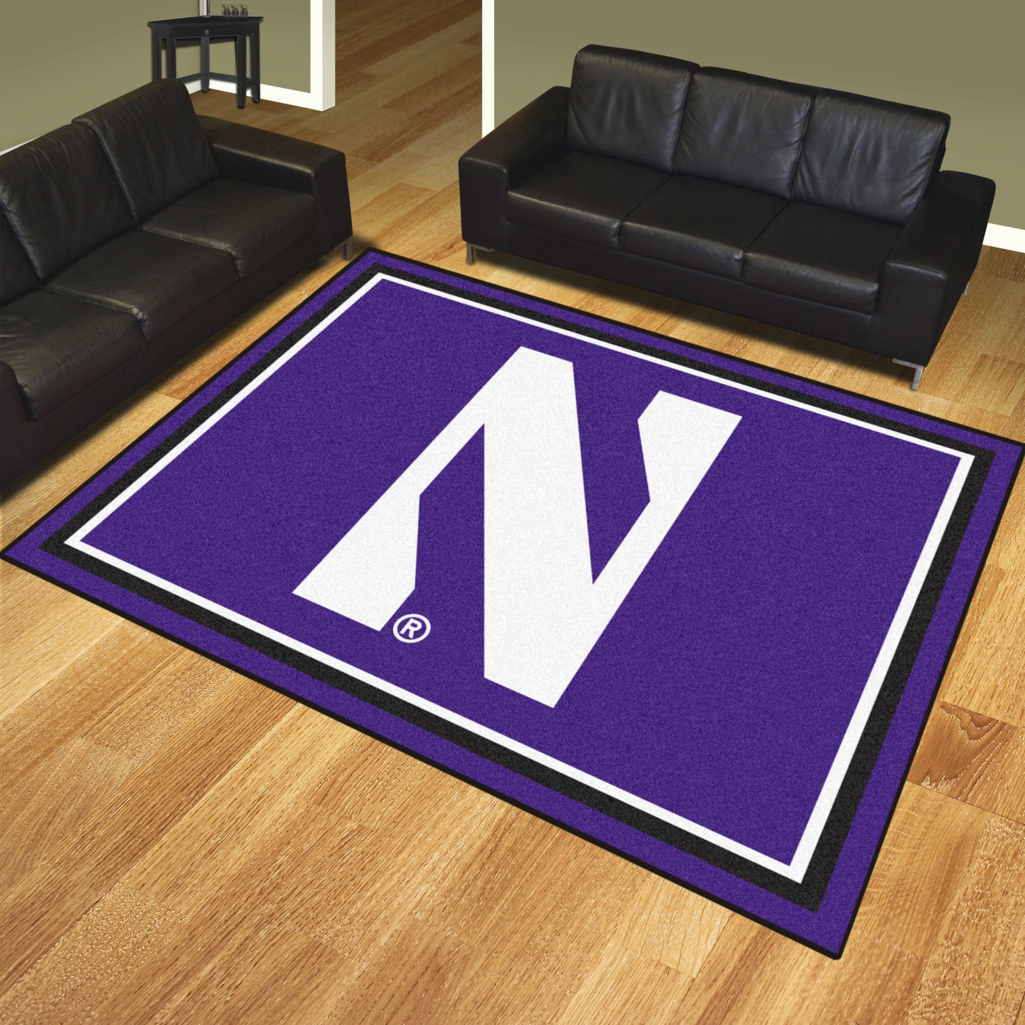 Northwestern Wildcats 8ft. x 10 ft. Plush Area Rug - Northwestern