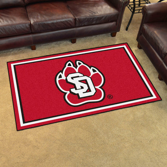 South Dakota Coyotes 4ft. x 6ft. Plush Area Rug