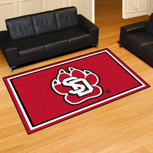 South Dakota Coyotes 5ft. x 8 ft. Plush Area Rug