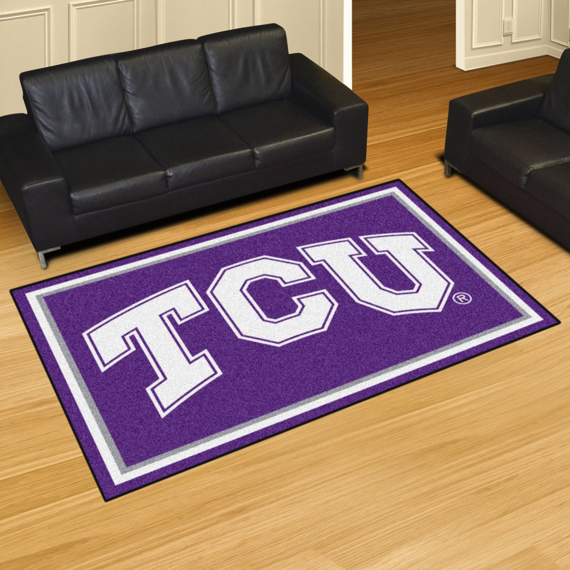 TCU Horned Frogs 5ft. x 8 ft. Plush Area Rug