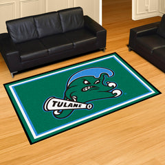 Tulane Green Wave 5ft. x 8 ft. Plush Area Rug