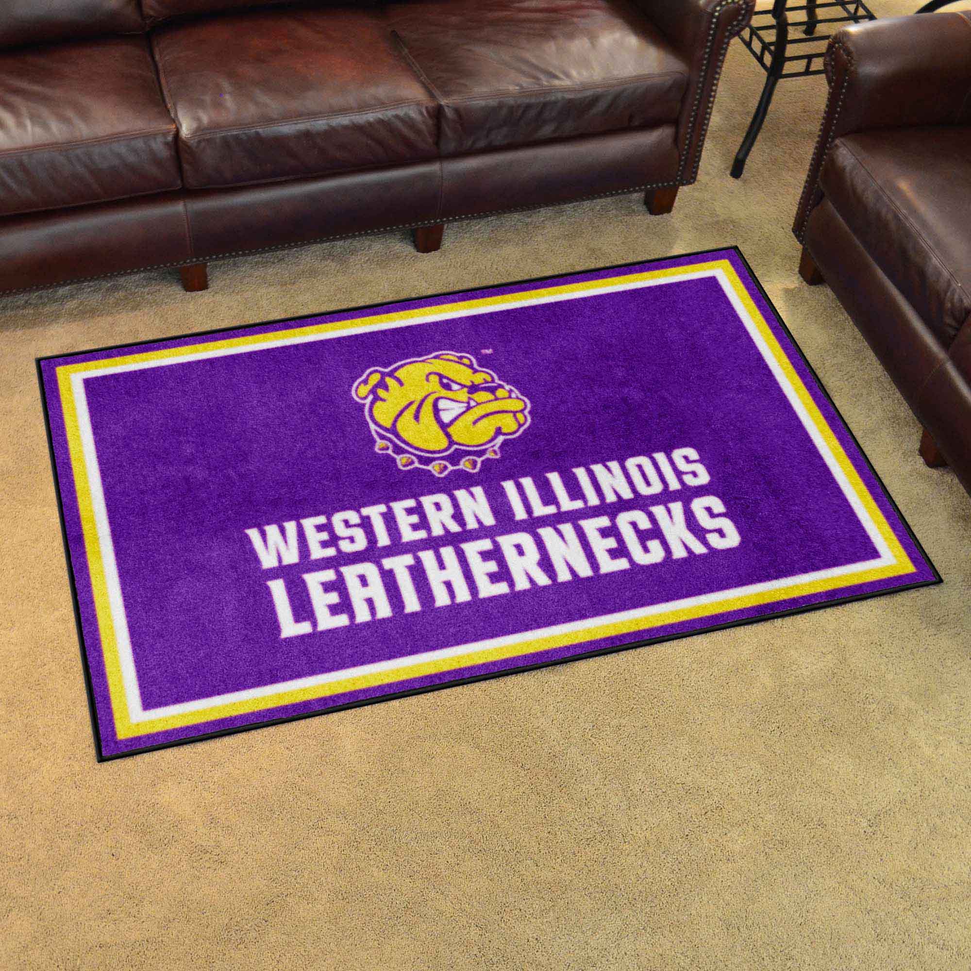 Western Illinois Leathernecks 4ft. x 6ft. Plush Area Rug