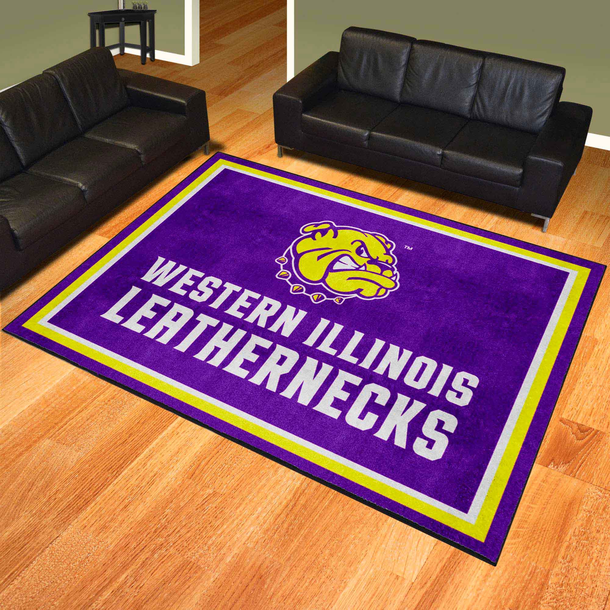 Western Illinois Leathernecks 8ft. x 10 ft. Plush Area Rug