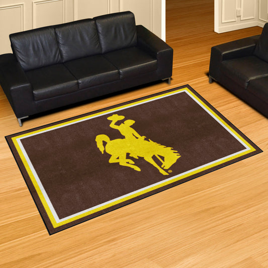 Wyoming Cowboys 5ft. x 8 ft. Plush Area Rug