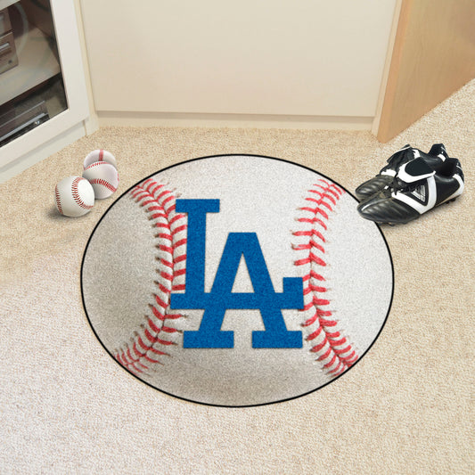 Los Angeles Dodgers Baseball Rug - 27in. Diameter