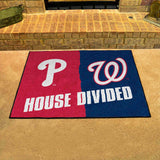 MLB House Divided - Phillies / Nationals House Divided Rug - 34 in. x 42.5 in.