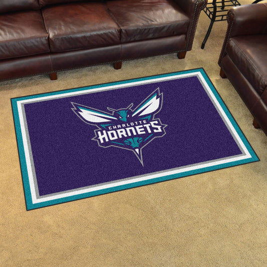 Charlotte Hornets 4ft. x 6ft. Plush Area Rug - Charlotte Hornets