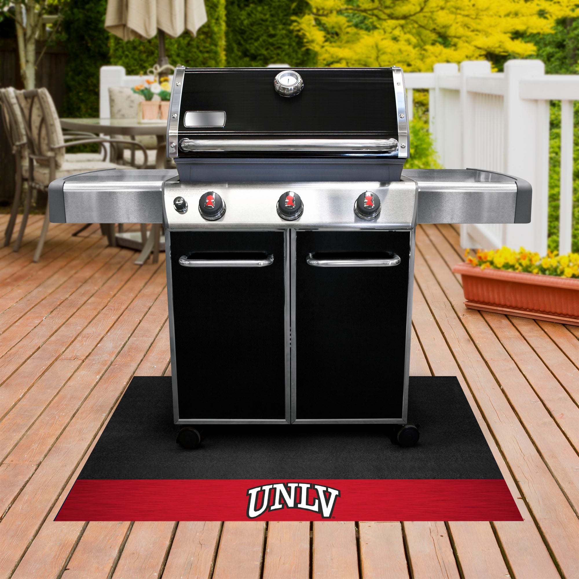 UNLV Rebels Vinyl Grill Mat - 26in. x 42in. - UNLV