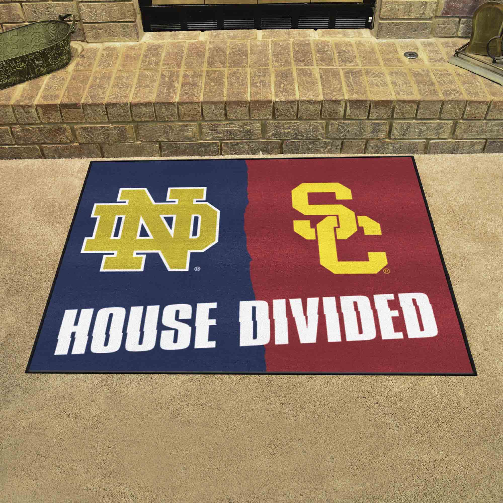 House Divided - Notre Dame / Southern Cal House Divided House Divided Rug - 34 in. x 42.5 in. - House Divided - Notre Dame / Southern Cal