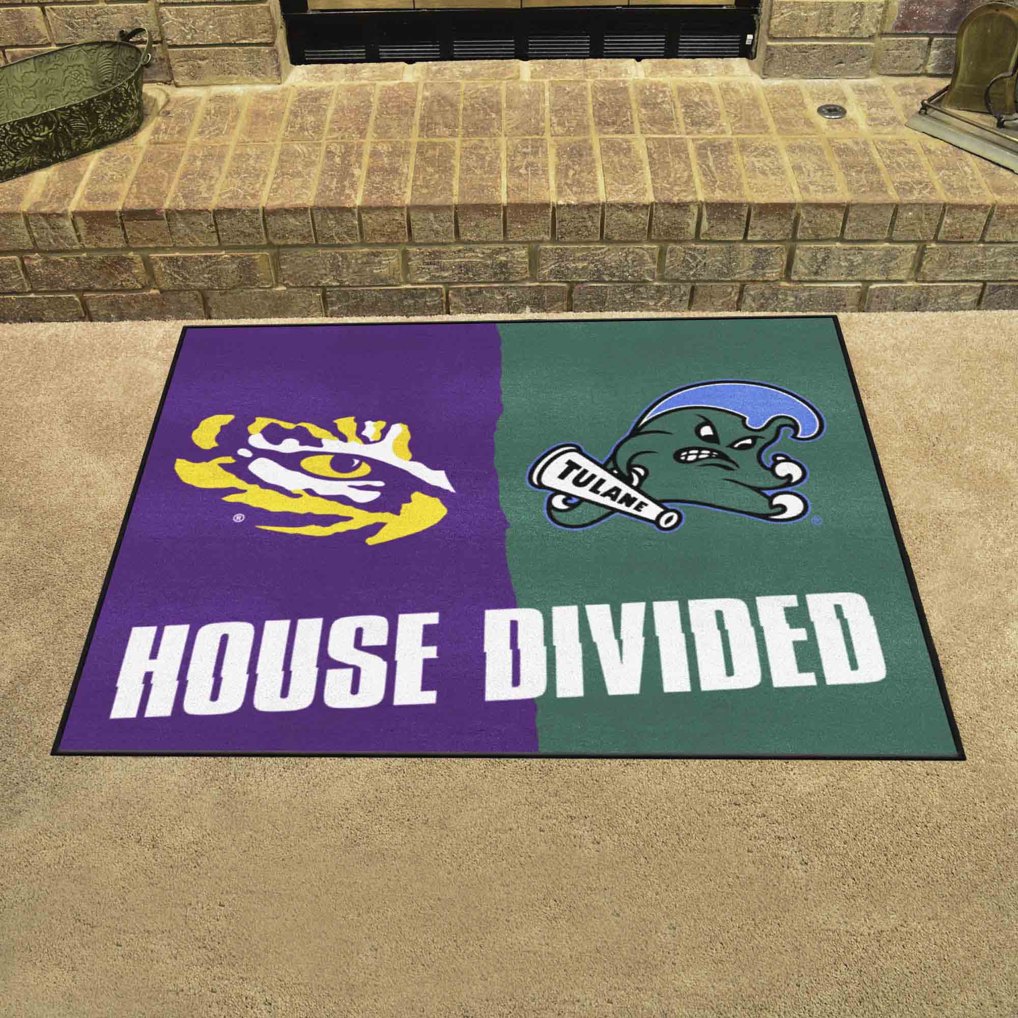 House Divided - LSU / Tulane House Divided House Divided Rug - 34 in. x 42.5 in. - House Divided - LSU / Tulane