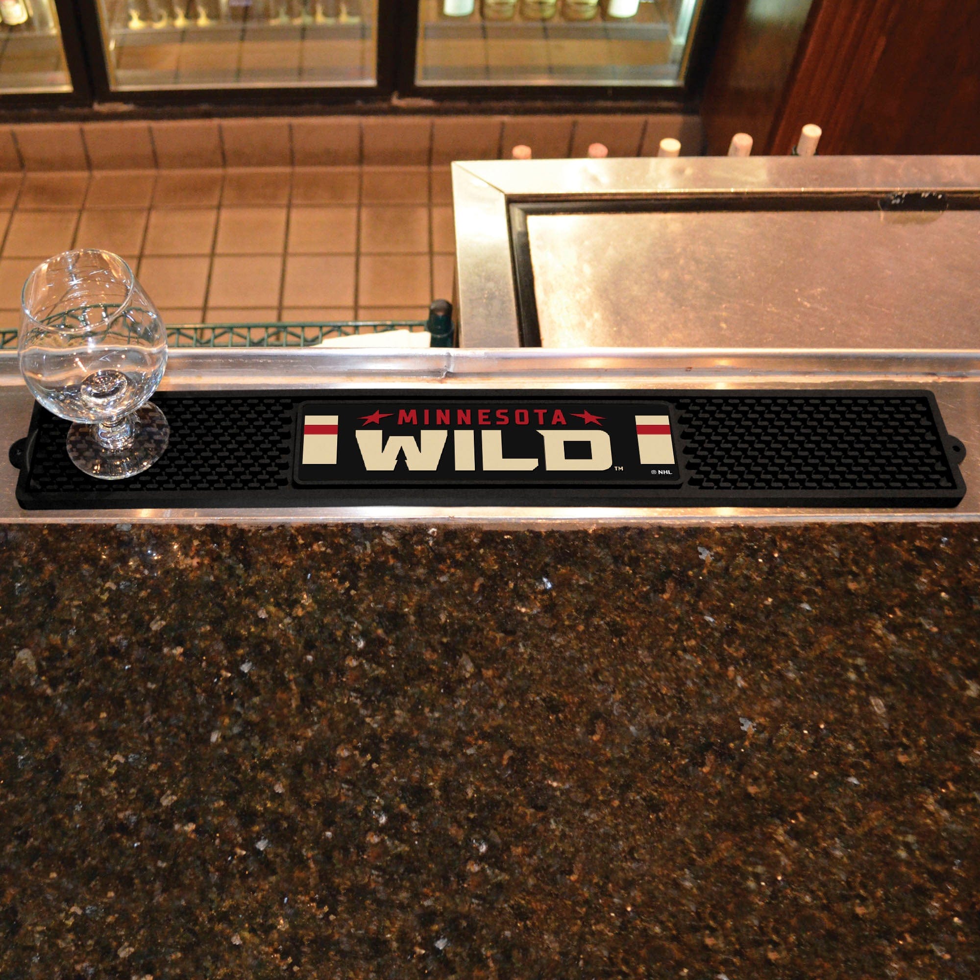 Minnesota Wild Bar Drink Mat - 3.25in. x 24in.