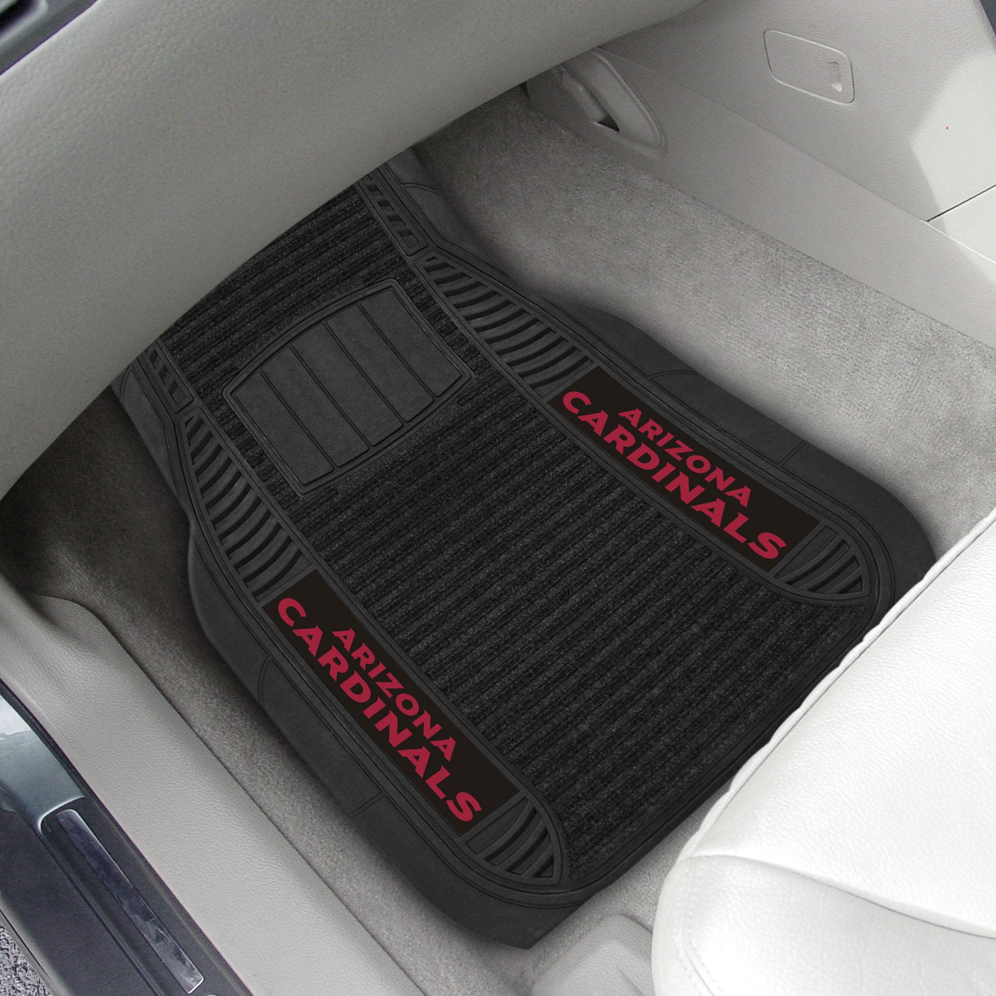 Arizona Cardinals 2 Piece Deluxe Car Mat Set