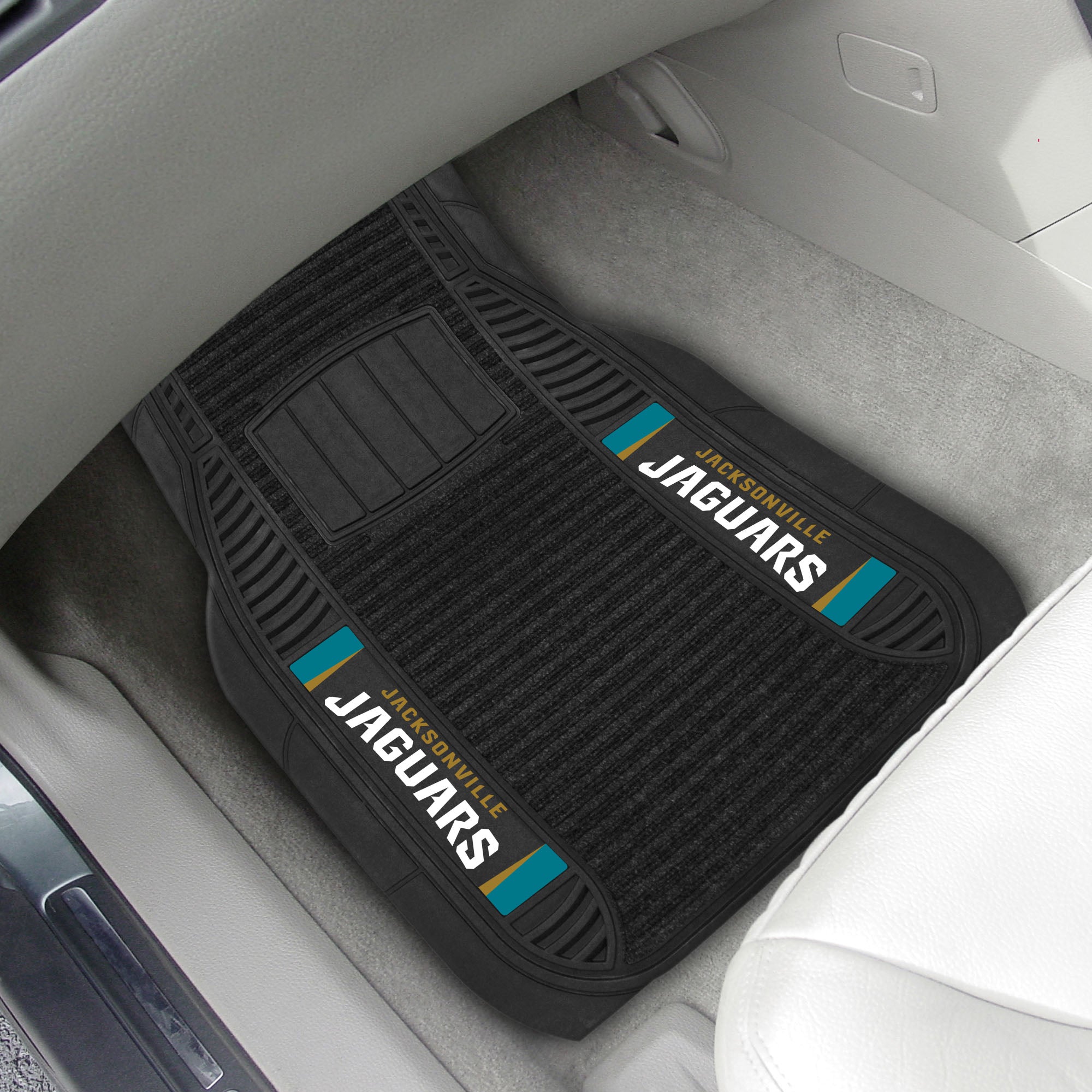 Jacksonville Jaguars 2 Piece Deluxe Car Mat Set