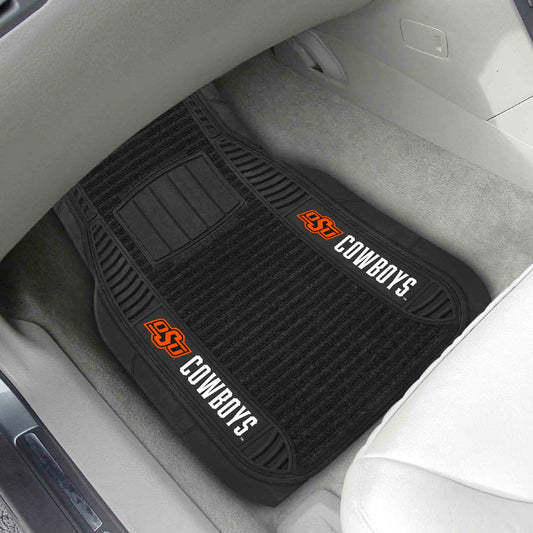 Oklahoma State Cowboys 2 Piece Deluxe Car Mat Set - Oklahoma State