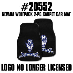 Nevada Wolfpack Front Carpet Car Mat Set - 2 Pieces, "Battle Born"