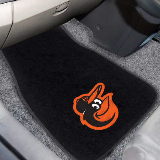 Baltimore Orioles Embroidered Car Mat Set - 2 Pieces - Baltimore Orioles