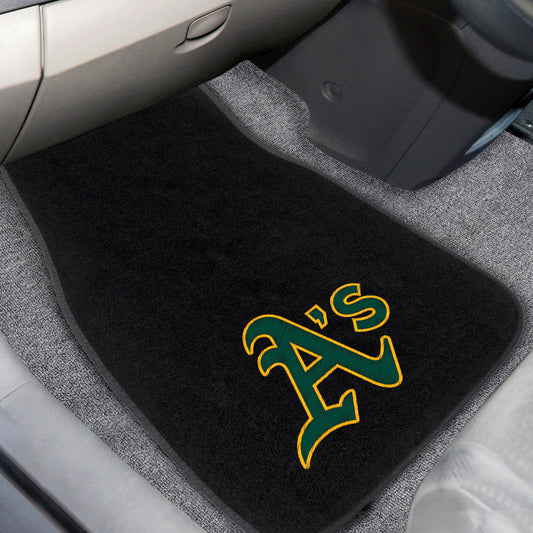 Oakland Athletics Embroidered Car Mat Set - 2 Pieces - Oakland Athletics