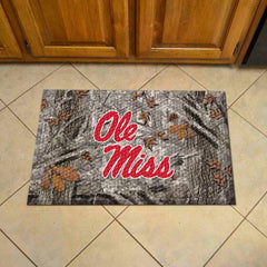 Ole Miss Rebels Rubber Scraper Door Mat Camo - Ole Miss