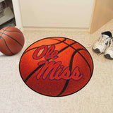 Ole Miss Rebels Basketball Rug - 27in. Diameter - Ole Miss