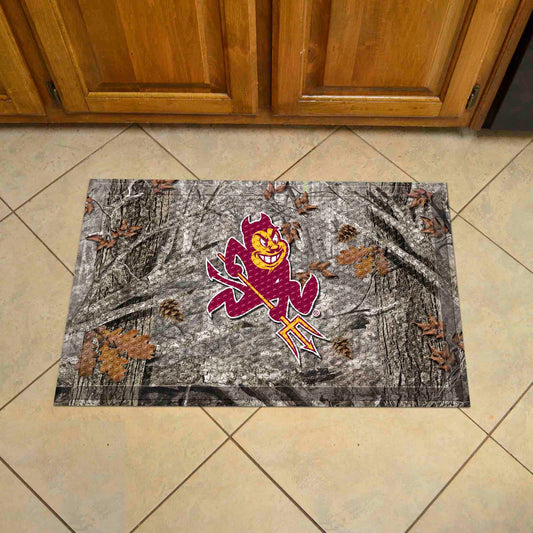 Arizona State Sun Devils Rubber Scraper Door Mat Camo, Sparky Logo - Arizona State