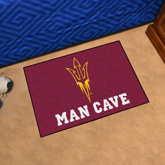 Arizona State Sun Devils Man Cave Starter Mat Accent Rug - 19in. x 30in., Pitchfork Logo