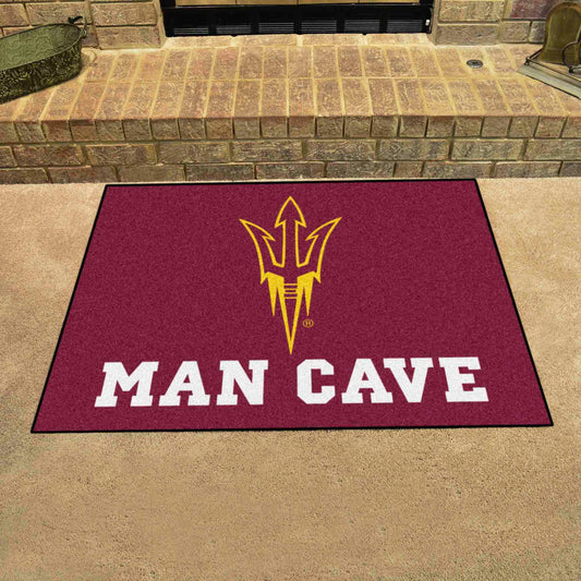 Arizona State Sun Devils Man Cave All-Star Rug - 34 in. x 42.5 in., Pitchfork Logo