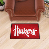 Nebraska Cornhuskers Starter Mat Accent Rug - 19in. x 30in., "Huskers"