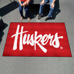 Nebraska Cornhuskers Ulti-Mat Rug - 5ft. x 8ft., "Huskers" - Nebraska