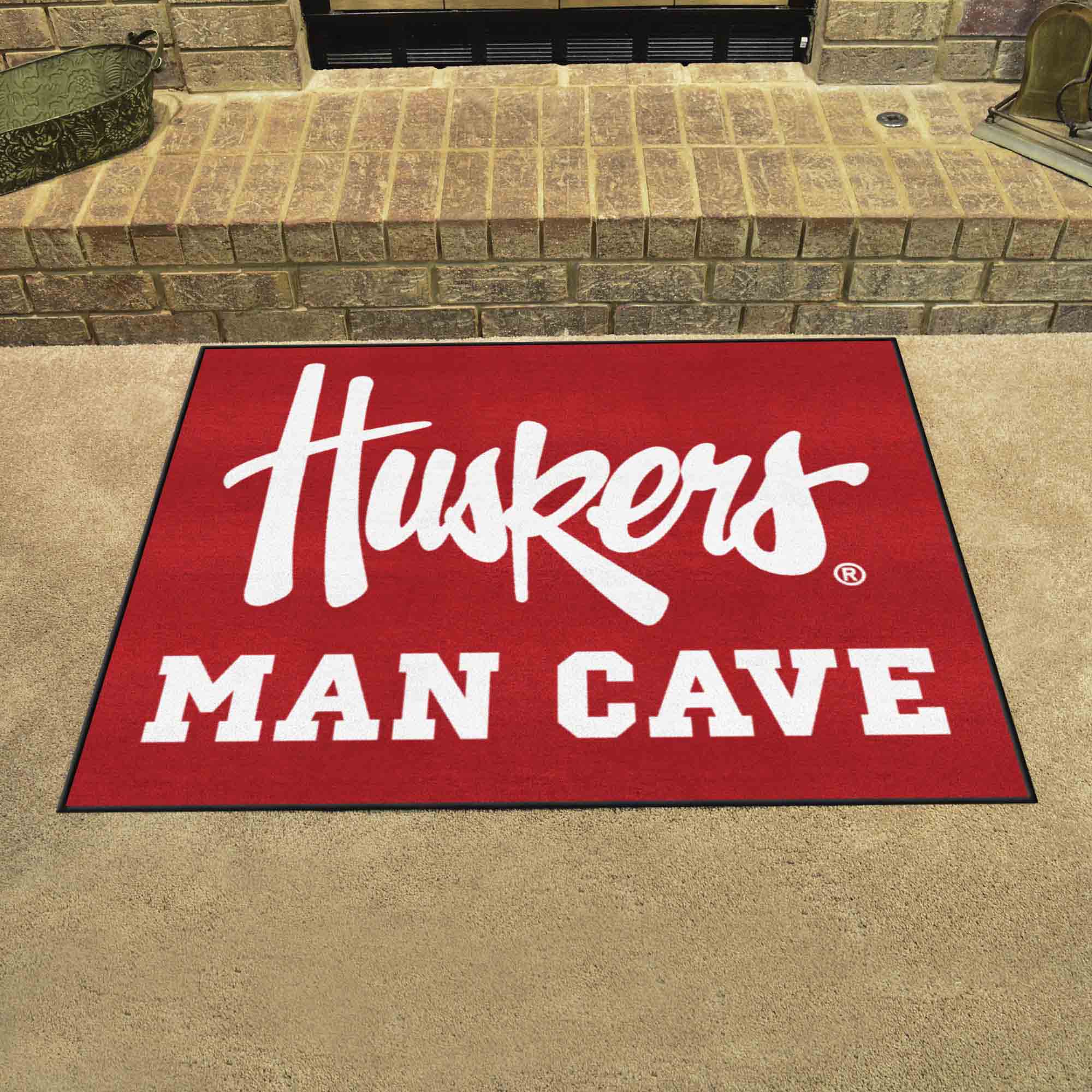 Nebraska Cornhuskers Man Cave All-Star Rug - 34 in. x 42.5 in., "Huskers"