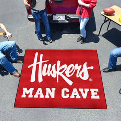 Nebraska Cornhuskers Man Cave Tailgater Rug - 5ft. x 6ft., "Huskers" - Nebraska