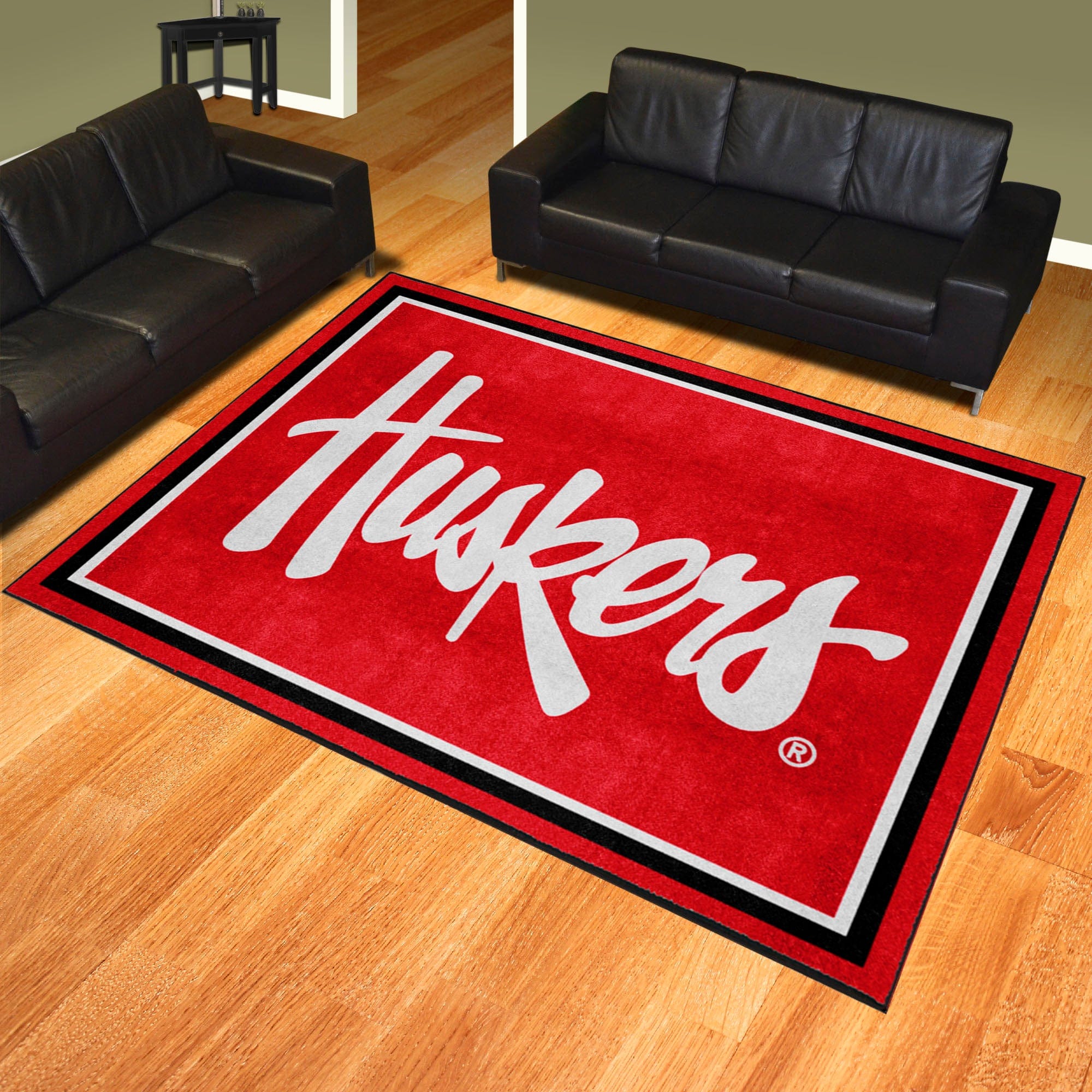 Nebraska Cornhuskers 8ft. x 10 ft. Plush Area Rug, "Huskers"