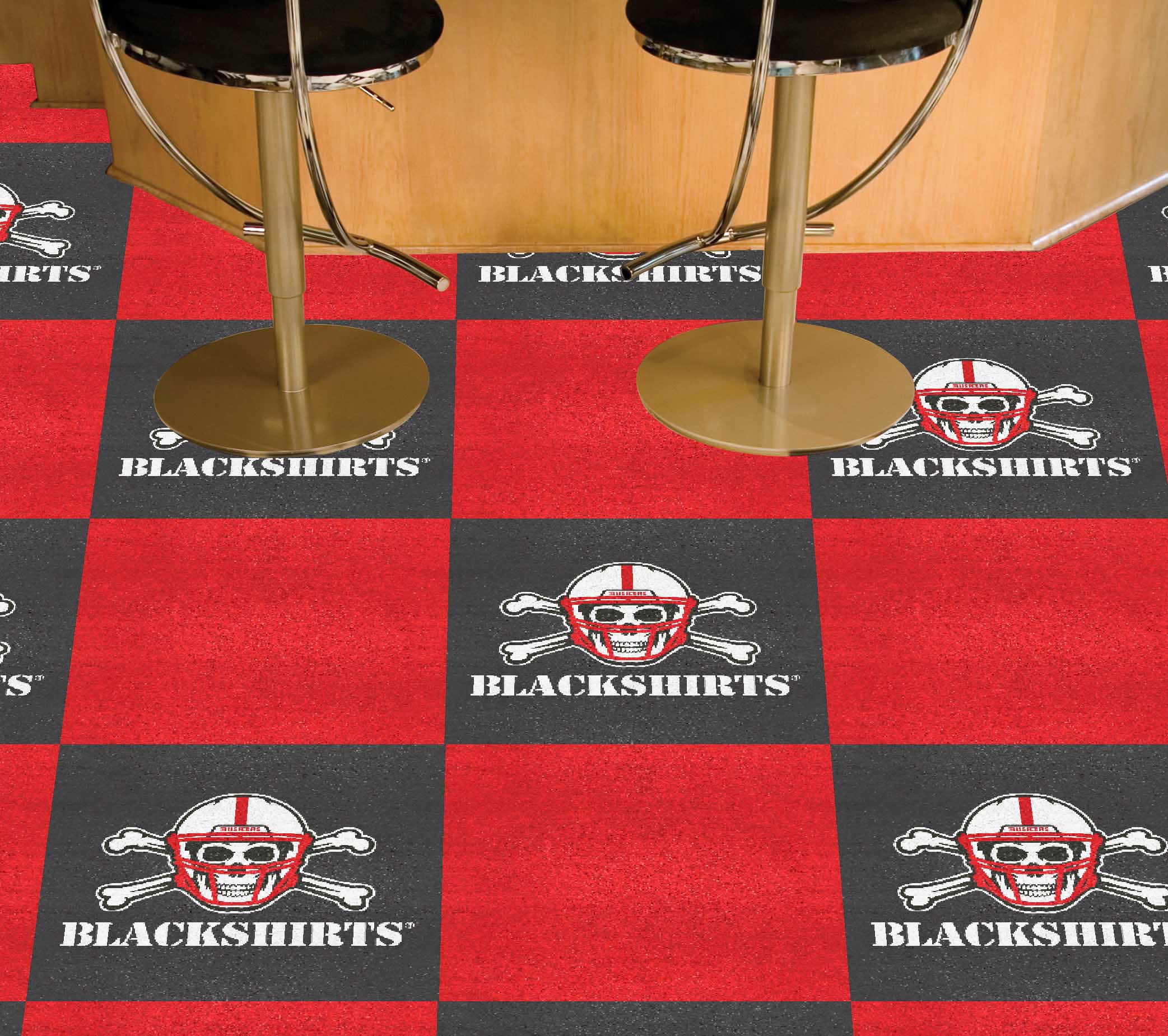 Nebraska Cornhuskers Team Carpet Tiles - 45 Sq Ft.