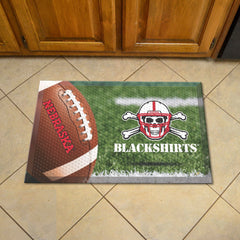 Nebraska Cornhuskers Rubber Scraper Door Mat