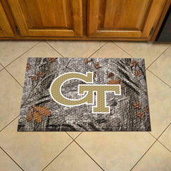 Georgia Tech Yellow Jackets Rubber Scraper Door Mat Camo, GT Logo