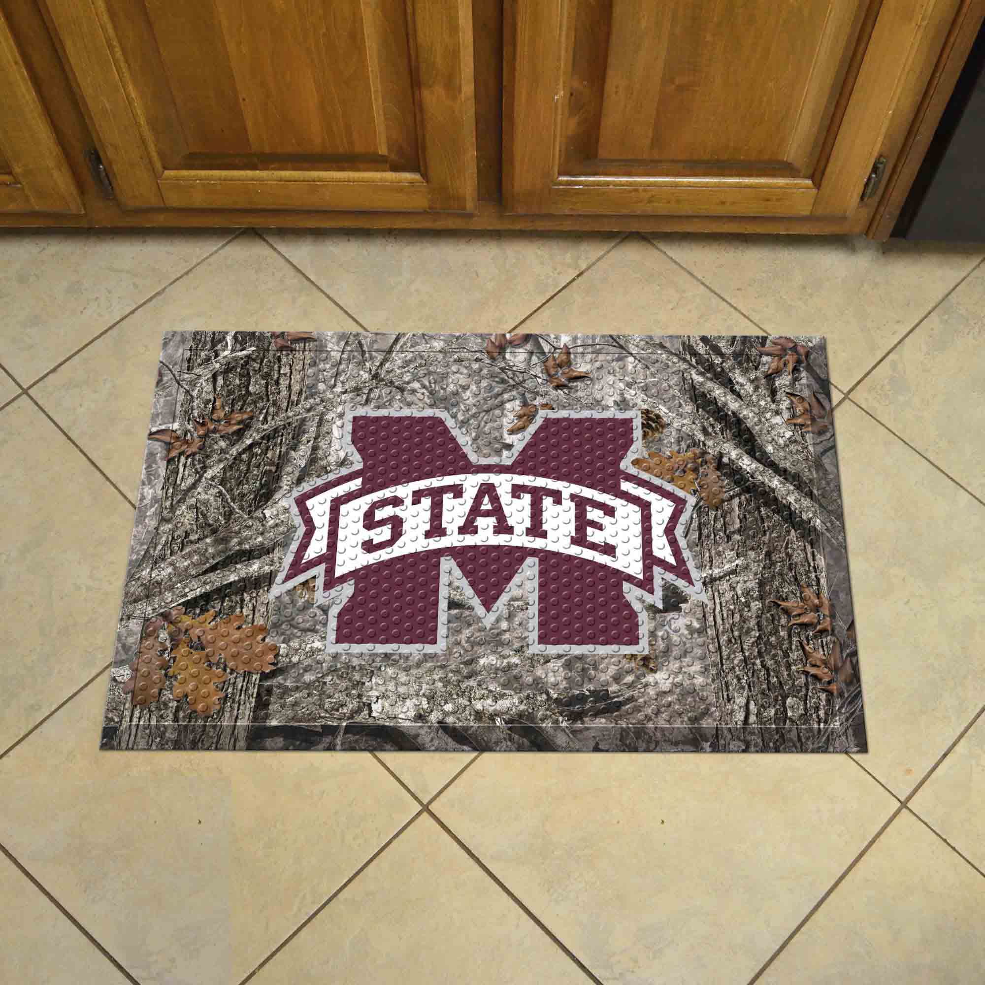 Mississippi State Bulldogs Rubber Scraper Door Mat Camo