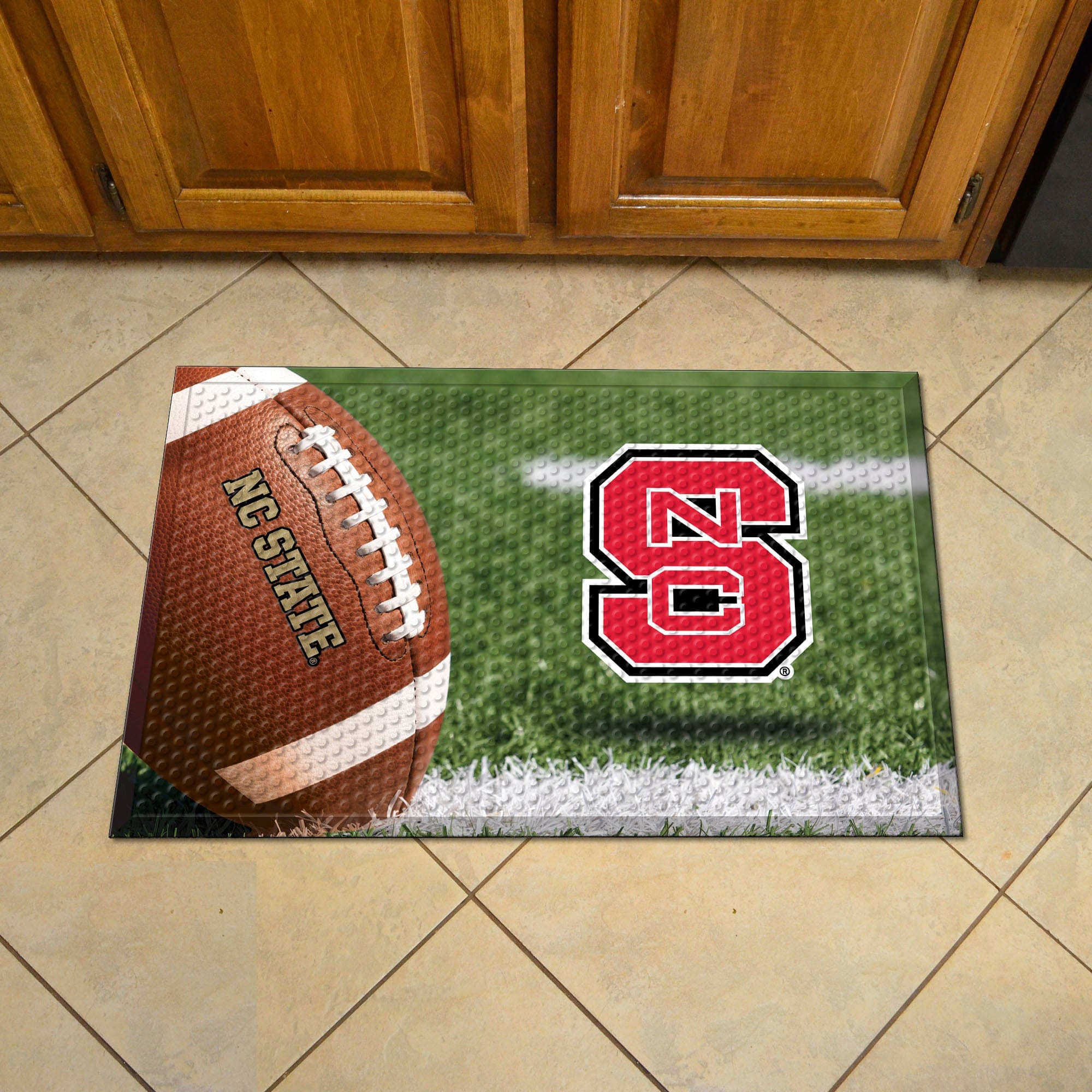 NC State Wolfpack Rubber Scraper Door Mat, NCS Logo - NC State