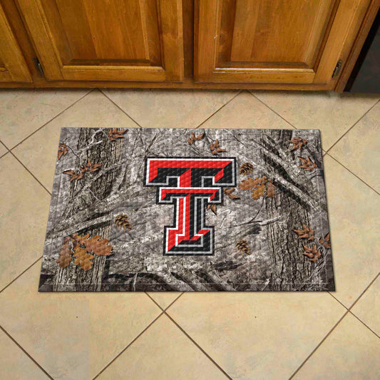 Texas Tech Red Raiders Rubber Scraper Door Mat Camo