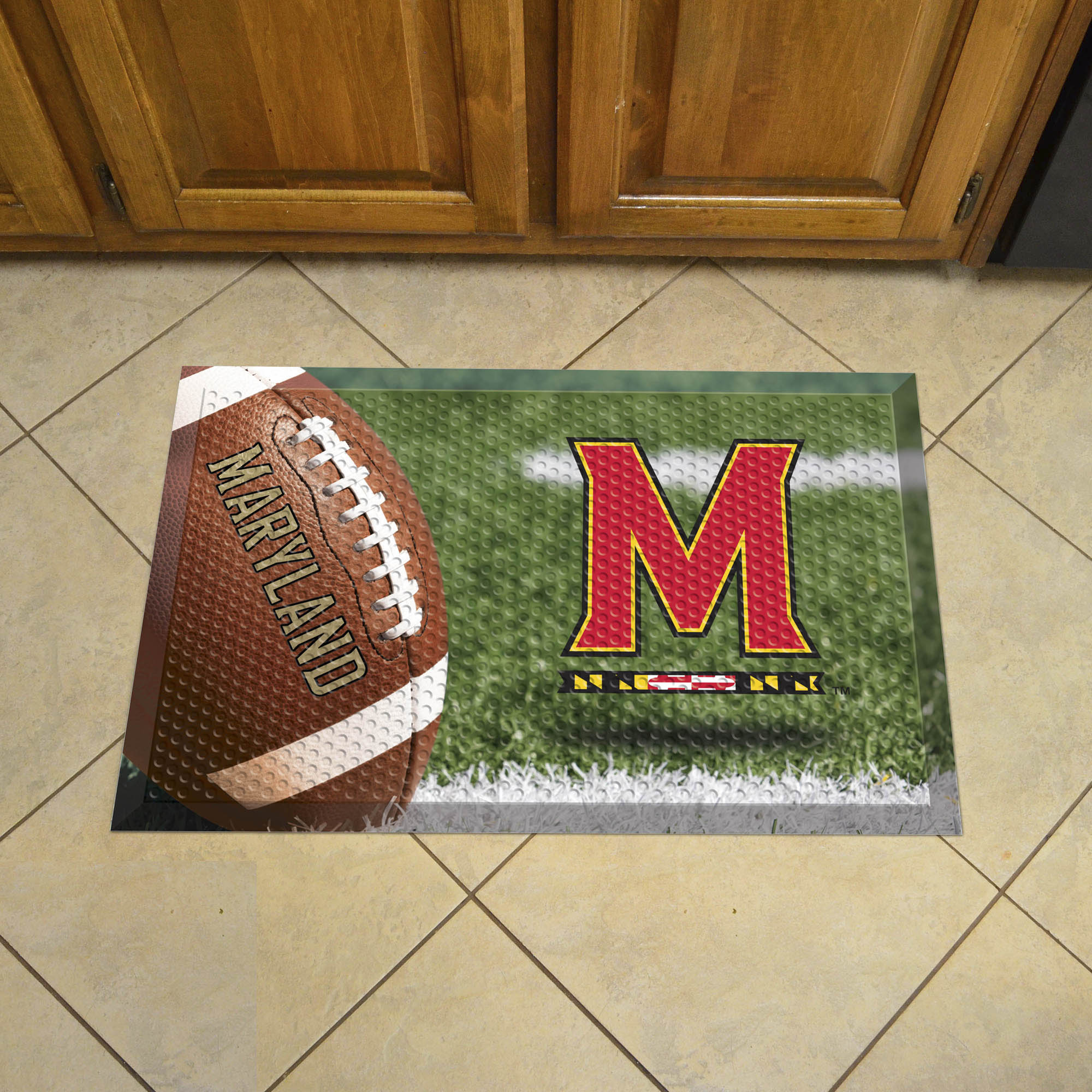 Maryland Terrapins Rubber Scraper Door Mat