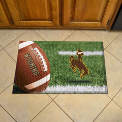 Wyoming Cowboys Rubber Scraper Door Mat